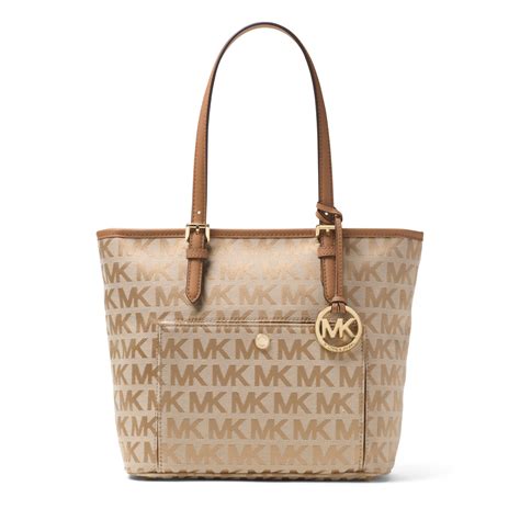 michael kors portemonnaie jet set logostoff|Jet Set Medium KORS Logo Tote Bag .